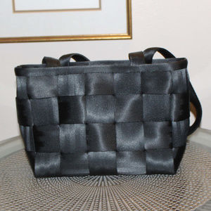 Harvey's Black Seatbelt Purse Shoulder Bag
